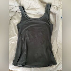 Gray Ribbed Tank Top Size Large